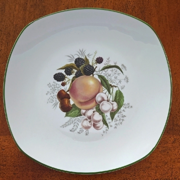 Hutschenreuther Other - Hutschenreuther Elegant‎ Fruit Design Plate w Green Rim